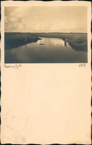 Ansichtskarte Rantum-Gemeinde Sylt Landschaft - Fluß 1930 Privatfoto