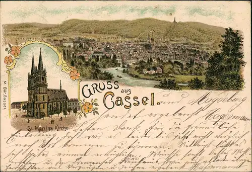 Ansichtskarte Litho AK Kassel Cassel Martins Kirchem, Stadt 1899