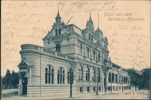 Ansichtskarte Hannover Parhaus- Straßenpartie 1898