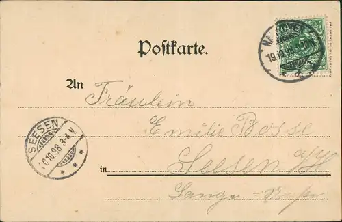 Ansichtskarte Hannover Parhaus- Straßenpartie 1898