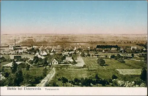 Ansichtskarte Biehla-Elsterwerda Wikow Stadt, Fabrikanlagen 1909
