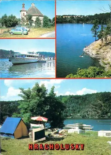 Postcard Hracholusky HRACHOLUSKY okres Plzeň Mehrbildkarte 1988