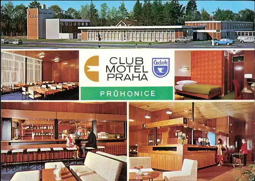 Postcard Průhonice CLUB MOTEL PRAHA PROHONICE CSSR Mehrbildkarte 1975