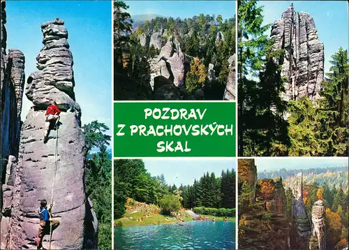 .Südböhmische Jihočeský kraj ČESKÝ RÁJ Výstup na Kočiči jehlu Piskovcové 1980