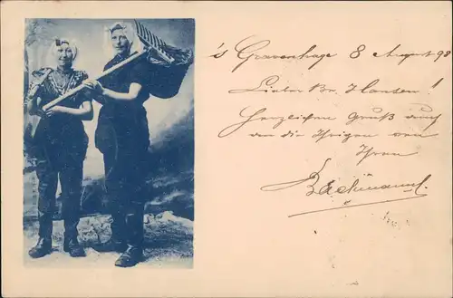 Fotokunst und Fotomontagen -   Berufe   Bauern - Landwirtschaft Frauen 1898