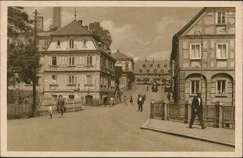 Warnsdorf Varnsdorf Stadtteilansichten Innenstadt mit Personen 1930