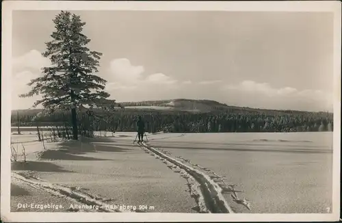 Altenberg (Erzgebirge) Skifahrer hinterlässt Spuren im Erzgebirge 1940