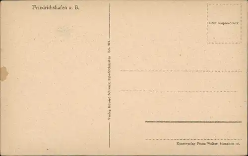 Ansichtskarte Friedrichshafen Teilansicht Partie am Hafen 1930