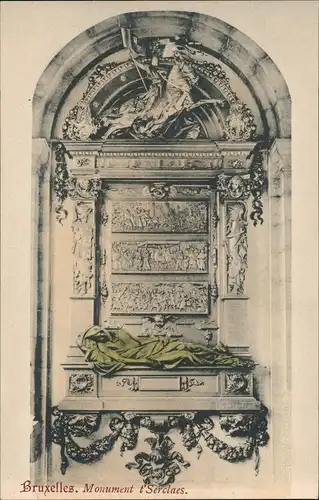 Brüssel Bruxelles Bruxelles Monument t' Serclaes Denkmal Ansicht 1910