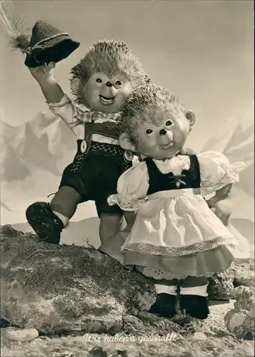 Ansichtskarte  Mecki (Diehl-Film) Mecki und seine Frau wandern 1962
