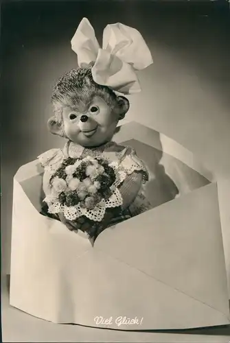 Mecki mit Blumen im Briefumschlag (Diehl-Film) VIEL GLÜCK 1960