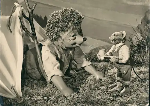 Mecki im Zelt mit Hamster "So gefällt es mir" (Diehl-Film) 1960