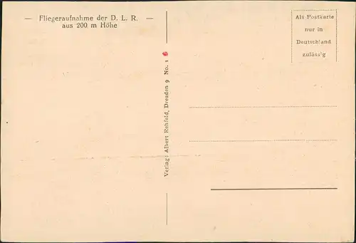 Ansichtskarte Moritzburg Fliegeraufnahme der D. L. R. aus 200 m Höhe 1920