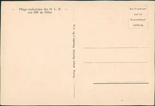 Moritzburg Fliegeraufnahme der D. L. R. Schloss vom Flugzeug aus 1920