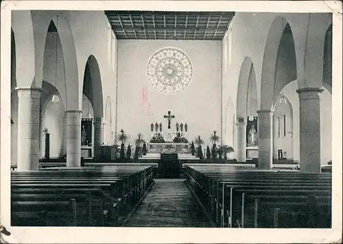 Ansichtskarte Datteln Kath. Pfarrkirche St. Amandus, Innenansicht 1950