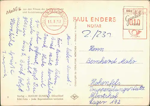 Ansichtskarte  Mecki Frau "Er liebt mich doch" (Diehl-Film) 1960