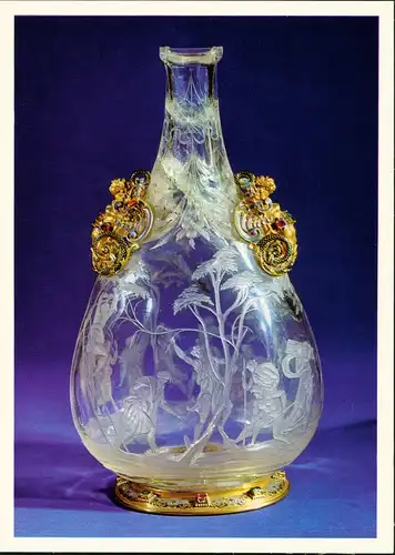 Grünes Gewölbe Dresden: Bergkristallflasche in Goldmontierung 1985
