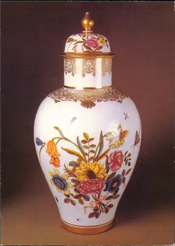 Ansichtskarte  Deckelvase, Porzellansammlung Dresdner Zwinger 1984