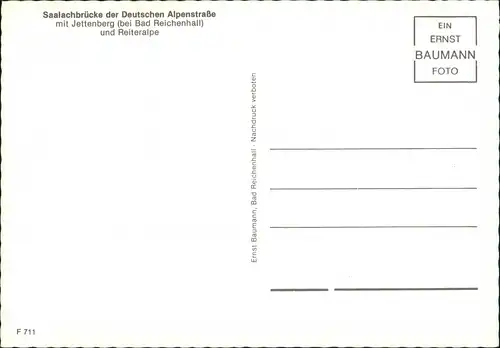 Saalachbrücke Deutschen Alpenstraße Jettenberg & VW Käfer 1970