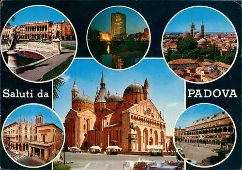 Padua Padova Mehrbildkarte Stadtteil- und Gebäude-Ansichten 1975