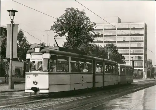 Rostock ROSTOCKER STRASSENBAHN Wilhelm-Külz-Platz, DDR Sammelkarte 1981