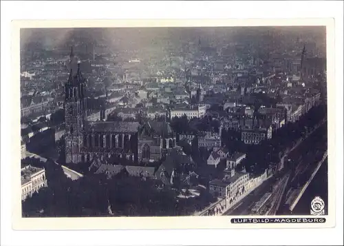 Magdeburg Repro-Ansicht Luftbild Fliegeraufnahme anno ca. 1930   2000 REPRO