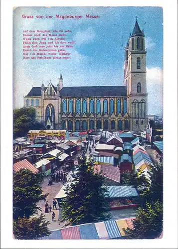 Magdeburg Repro-Ansicht Gruss von der Messe ca. anno 1910 2000 REPRO