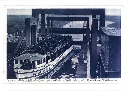 Magdeburg Repro Luxus Motorschiff SACHSEN-ANHALT Rothensee Schleuse 2000 REPRO