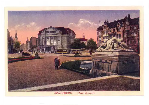 Magdeburg Zentraltheater Repro-Ansicht ca. anno 1910 1989/2000 REPRO
