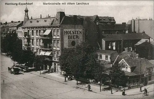 Eppendorf-Hamburg Eppendorfer Landstr. -Ecke Martinistr. Repro  30er Jahre 1989