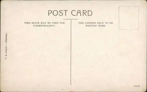 Postcard Gibraltar Land Port Gate Stadtteilansicht Vintage Postcard 1910