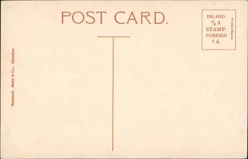 Postcard Gibraltar Stadtteilansicht Wohnhäuser in der Catalan Bay 1910