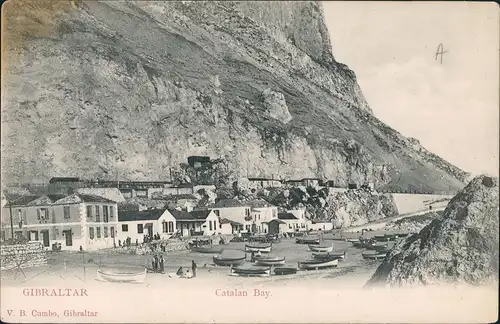 Postcard Gibraltar Catalan Bay Gibraltar Vintage Postcard 1900
