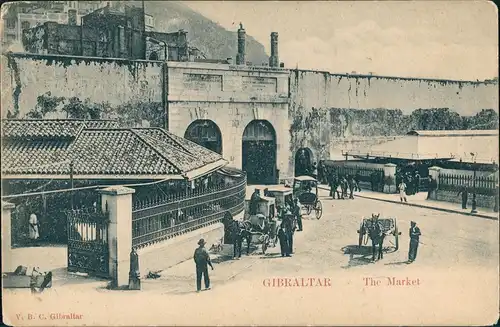 Gibraltar Market Place (Marktplatz) The Market Einheimische 1900