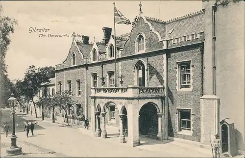 Gibraltar The Governor's Palace Strassen Partie Street View 1910