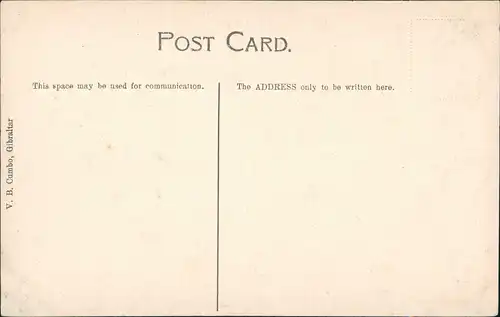 Postcard Gibraltar South Barracks Strassen Partie Street View 1910