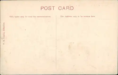 Postcard Gibraltar Europa Point mit Signal Station Fels Panorama 1910