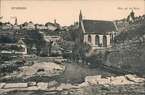 Postcard Rothenburg Červená Hora Stadtpartie 1911