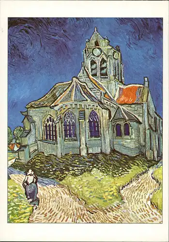 .Frankreich GOGH, Vincent Maler, Kunst-Motiv Kirche von Auvers 1990