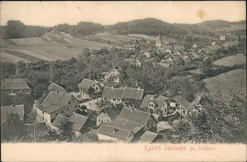Ansichtskarte Sülzhayn-Ellrich Panorama-Ansicht, Dorf 1900