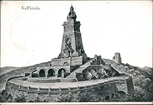 Kelbra (Kyffhäuser) Kaiser-Friedrich-Wilhelm Denkmal - Künstlerkarte 1934