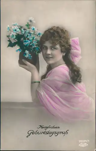 Ansichtskarte  Glückwunsch, Grußkarten Geburtstag, Mutter, Kind, Junge 1913