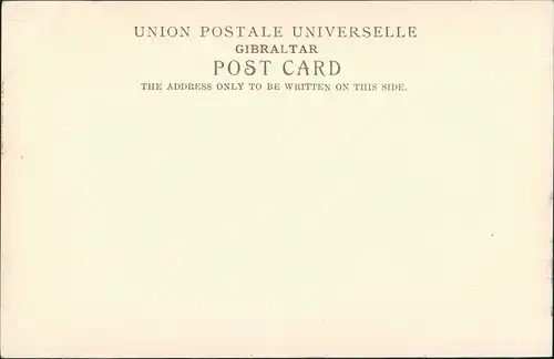 Gibraltar Casemates Square Stadtteilansicht belebter Platz, Vintage  1900