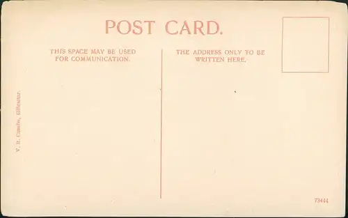 Gibraltar Governor's Cottage Wohnhaus Blick Felsen, Vintage Postcard 1910