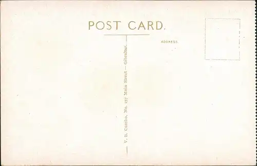 Gibraltar Rock from the Pedrera Panoramic View Vintage Postcard 1910