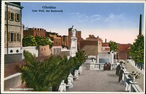 Gibraltar Line Wall, the Boulevard, Stadtteilansicht, Vintage View 1910