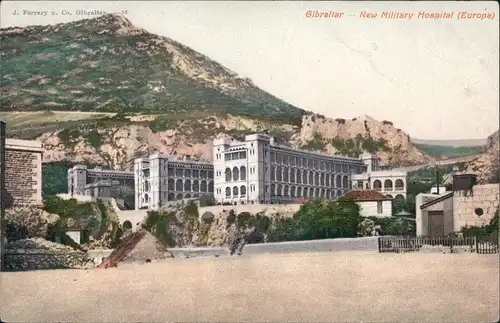 Gibraltar Vintage Postcard New Military Hospital (Europa), Krankenhaus 1910