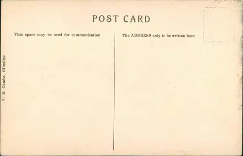 Gibraltar Strassen Partie an den South Barracks, Vintage Postcard 1910