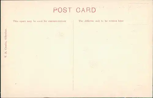 Gibraltar Europa Point mit Signalstation, Vintage Postcard Cumbo 1905