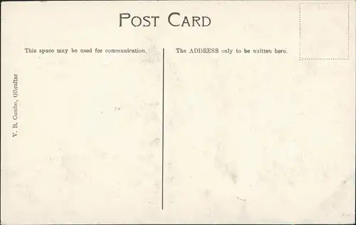 Gibraltar Panorama Signalstation am Europa Point Vintage Postcard 1905